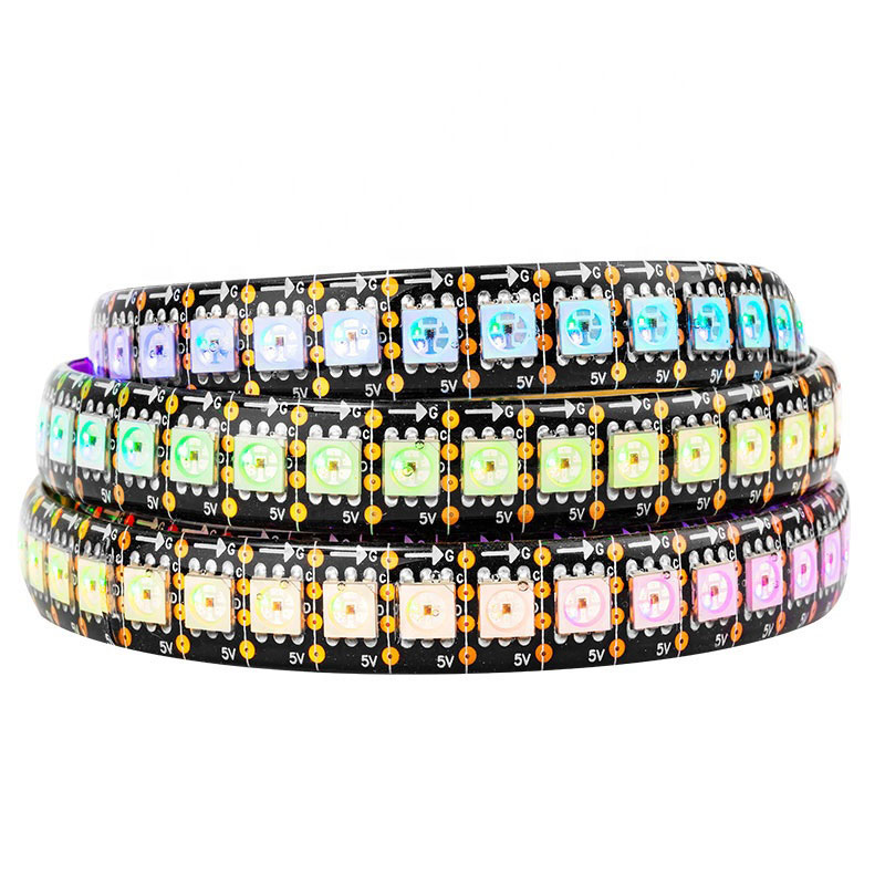 SK9822(Similar to APA102) RGB 144LEDS/M DC5V 12MM-Wide Digital Intelligent Addressable LED Strip Lights - 1m/3.28ft per roll SK9822(Similar to APA102) RGB 144LEDS/M DC5V 12MM-Wide Digital Intelligent Addressable LED Strip Lights - 1m/3.28ft per roll